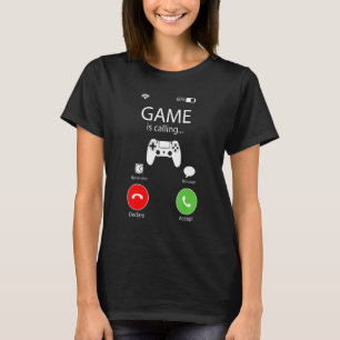 Camiseta Os videos games Estão Ligando Para Ir Para O Gamer