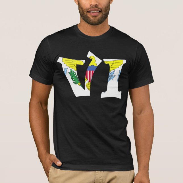 Camiseta Os Virgin Islands (vi) & Puerto Rico (PR) (Frente)