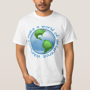 Camiseta Os voluntários fazem um mundo da diferença