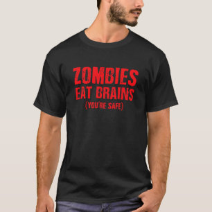 Camiseta OS ZOMBIS COMEM o T gráfico dos CÉREBROS (VOCÊ é