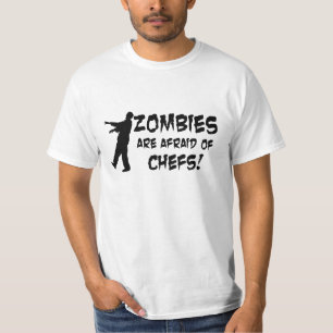 Camiseta Os zombis estão receosos do t-shirt fixado o pre