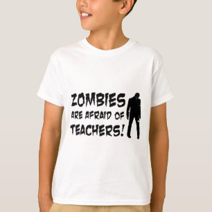 Camiseta Os zombis estão receosos dos professores