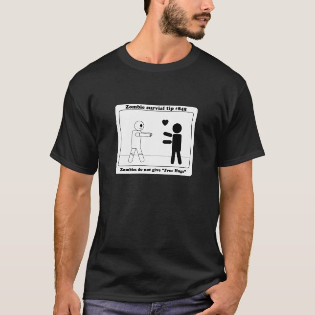 Camiseta Os zombis não dão abraços livres (Frente)