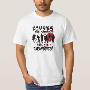 Camiseta Os zombis são chamada de vinda o t-shirt dos