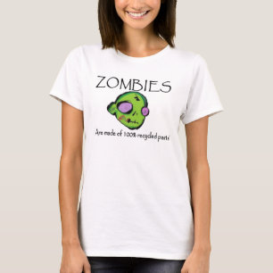 Camiseta Os zombis são feitos das peças do reciclado de