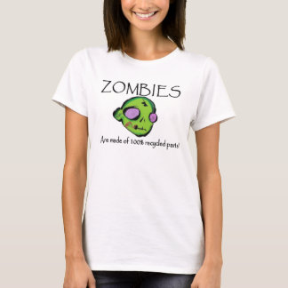 Camiseta Os zombis são feitos das peças do reciclado de