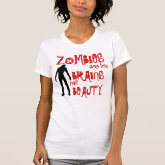 Camiseta Os zombis são na camisola de alças da beleza dos