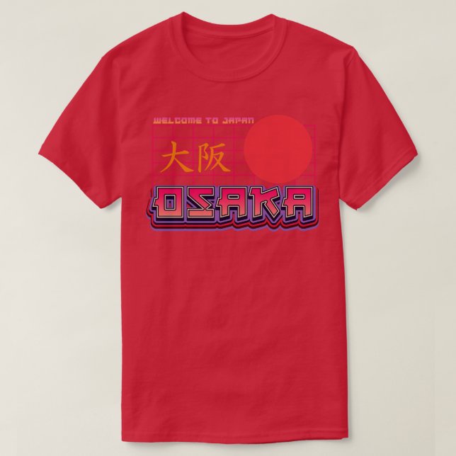 Camiseta Osaka Japan City Viagem (Frente do Design)