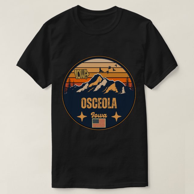 Camiseta Osceola, Iowa (Frente do Design)