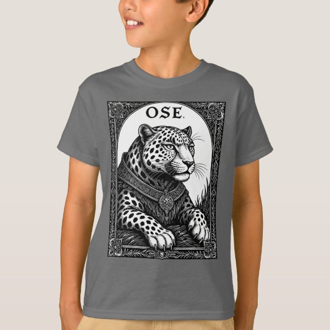 Camiseta Ose O Leopardo Goético Ascende (Frente)