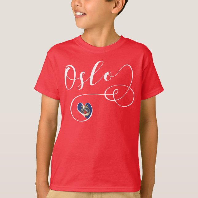 Camiseta Oslo Heart, Noruega (Frente)