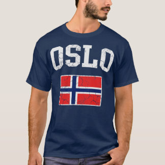 Camiseta Oslo Noruega Bandeira Noruega Norge