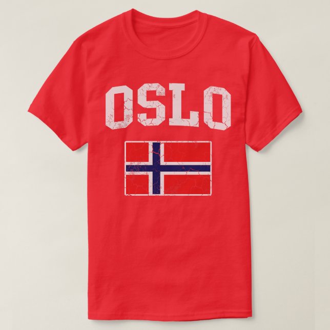 Camiseta Oslo Noruega Bandeira Noruega Norge (Frente do Design)