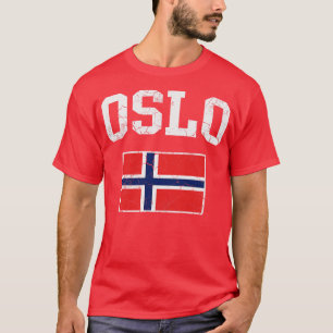 Camiseta Oslo Noruega Bandeira Noruega Norge