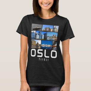 Camiseta Oslo Noruega Famosos Sights Oslo
