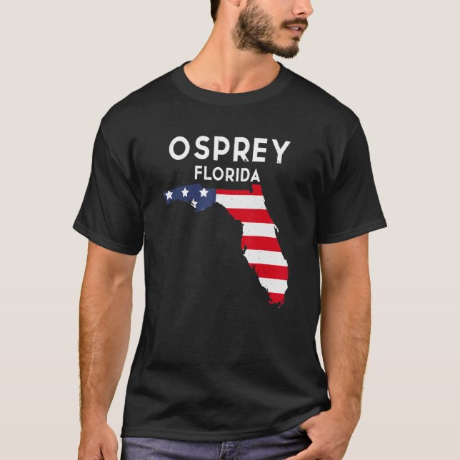 Camiseta Osprey Florida EUA State America Viagem Floridian (Frente)