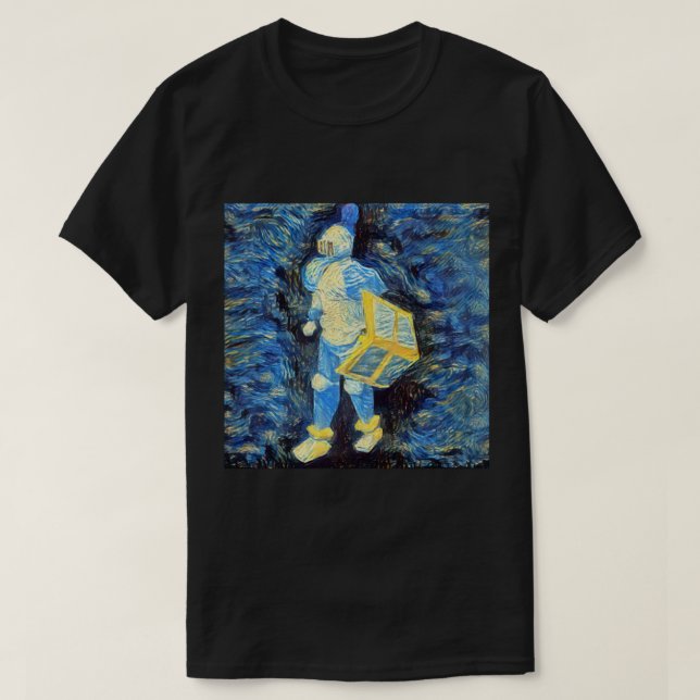 Camiseta OSRS Rune Armor Knight Starry Night Art (Frente do Design)