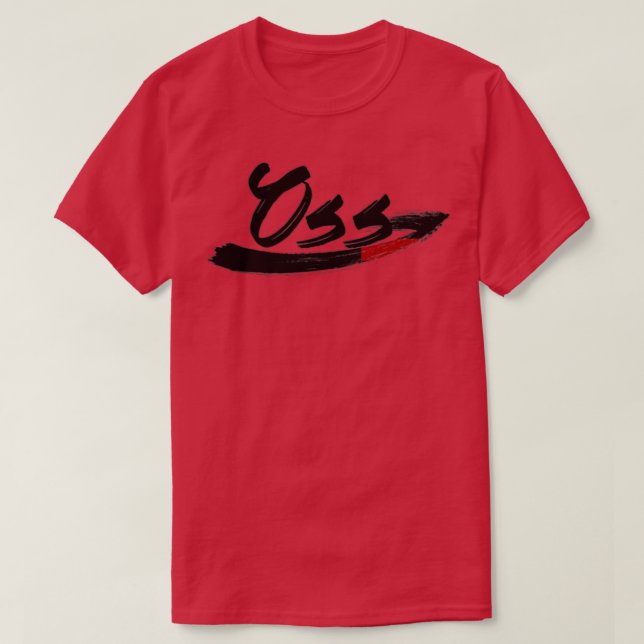 Camiseta Oss Jiu Jitsu Black 3 (Frente do Design)