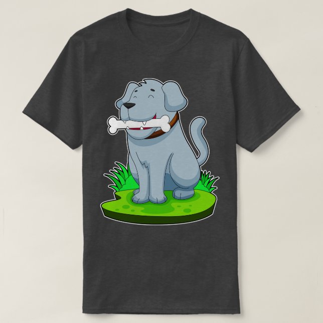 Camiseta Osso do cão 2 (Frente do Design)