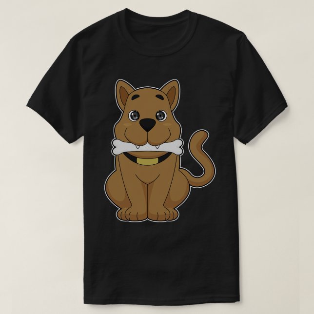 Camiseta Osso do cão 6 (Frente do Design)