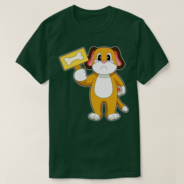 Camiseta Osso do cão 8 (Frente do Design)