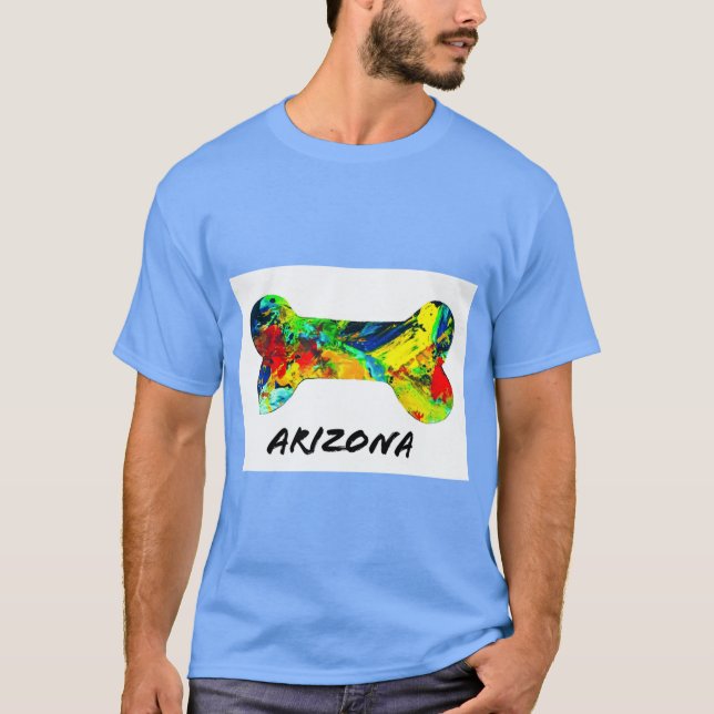 Camiseta osso do cão arizona (Frente)