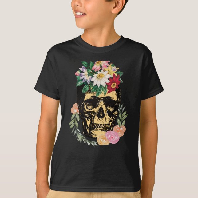 Camiseta Osso E Flores (Frente)
