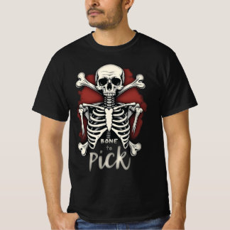 Camiseta Osso para Escolher Horror Skeleton Homens do Dia d