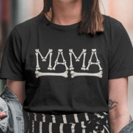 Camiseta Ossos Assustadores da Mamãe Piada de Halloween