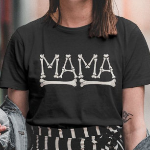 Camiseta Ossos Assustadores da Mamãe Piada de Halloween