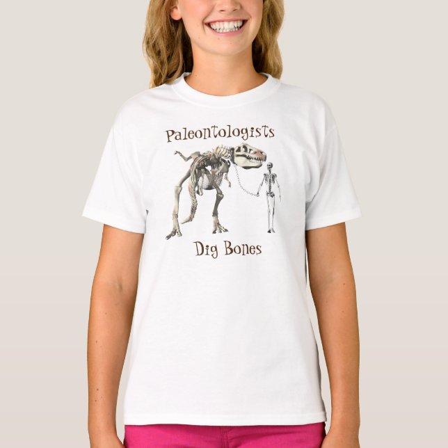 Camiseta Ossos da escavação dos Paleontologists (Frente)