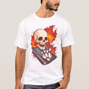 Camiseta Ossos de Boliche � Caveira de Esportes Divertidos