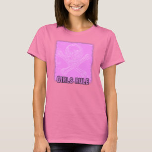 Camiseta Ossos do crânio & da cruz da regra das meninas
