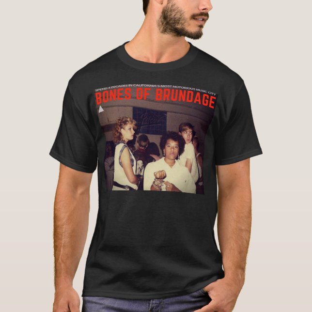 Camiseta Ossos do filme Merch de Brundage: 01 senhoras 80s (Frente)