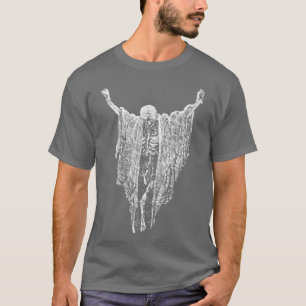 Camiseta Ossos secos Pastel Gótico Branco Cachorro Espiri