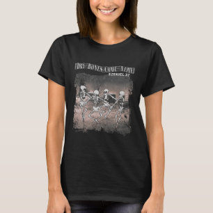 Camiseta Ossos secos vêm vivos do esqueleto dançando no Hal