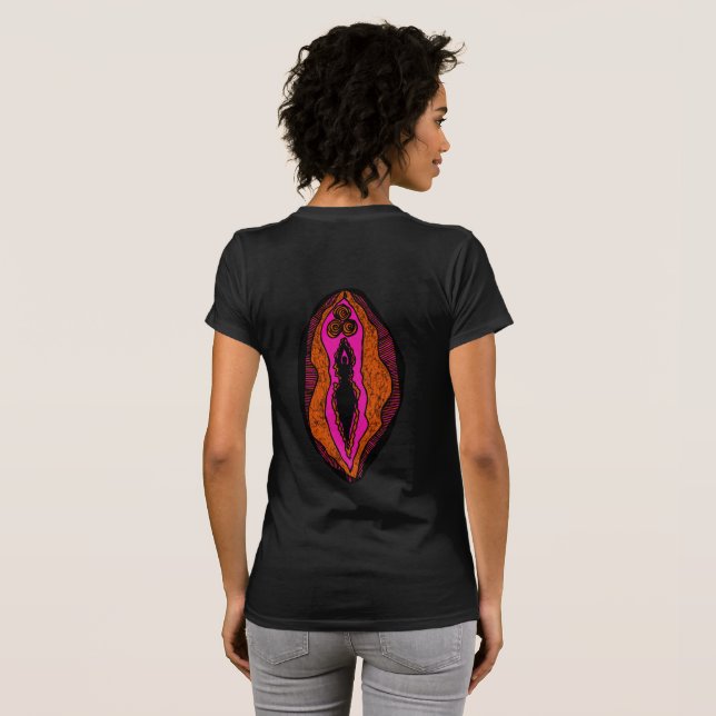 Camiseta Ostara Deusa Yoni (Parte Traseira Completa)