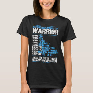 Camiseta Osteogênese Dor de consciência perfeita Fita Azu