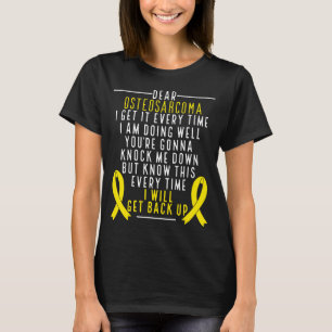 Camiseta Osteosarcoma Sensibilização para recuperar Faixa
