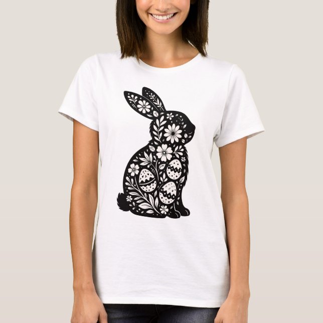 Camiseta Osterhase Florale Silhouette (Frente)