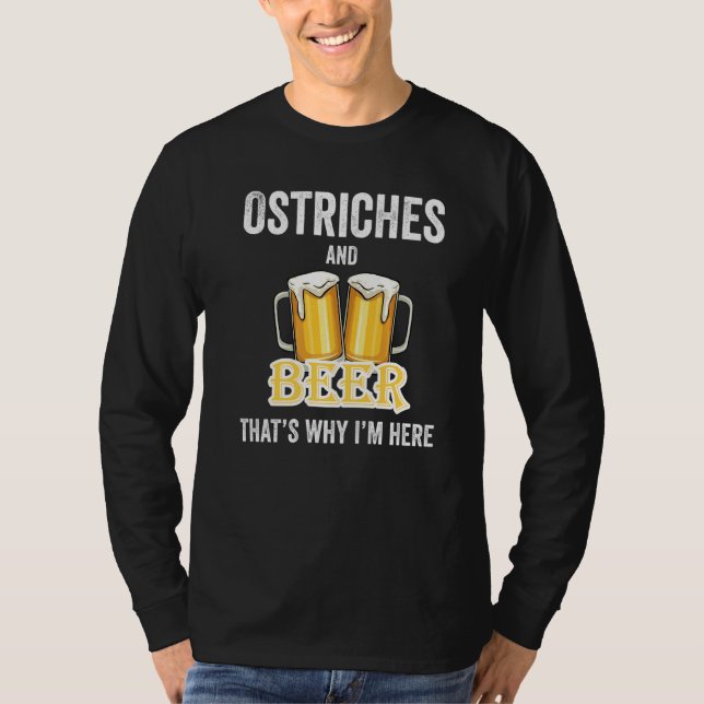 Camiseta Ostras e Cerveja É por isso que estou aqui (Frente)
