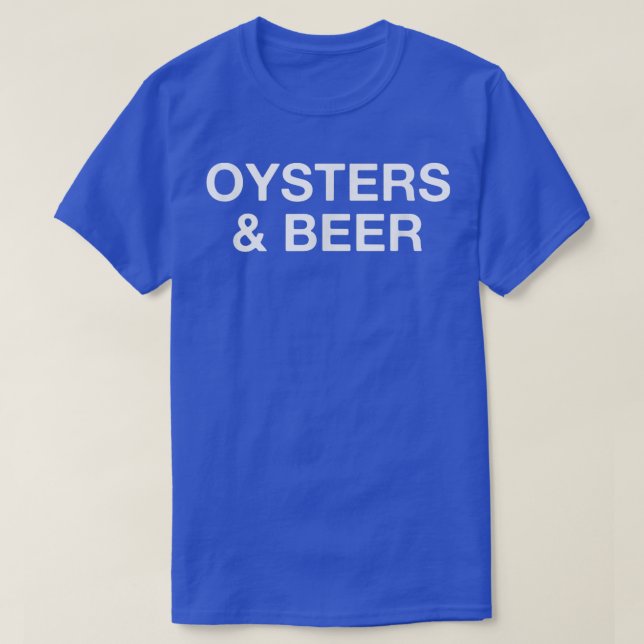 Camiseta Ostras E Ostra Engraçada De Cerveja  (Frente do Design)