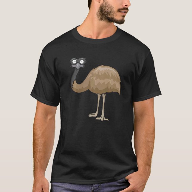 Camiseta Ostrich Bird  Cute Birds Animal  Graphic (Frente)