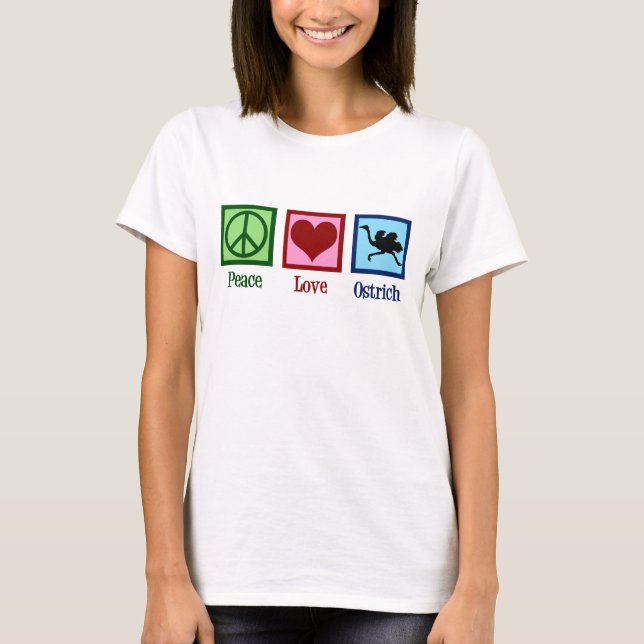 Camiseta Óstrich do Amor pela Paz Bonita (Frente)