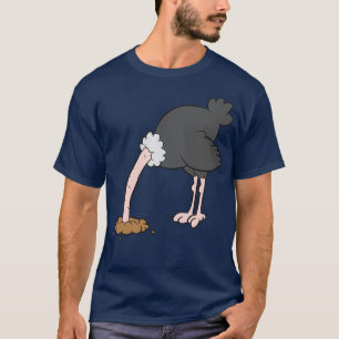 Camiseta Ostrich mente na areia