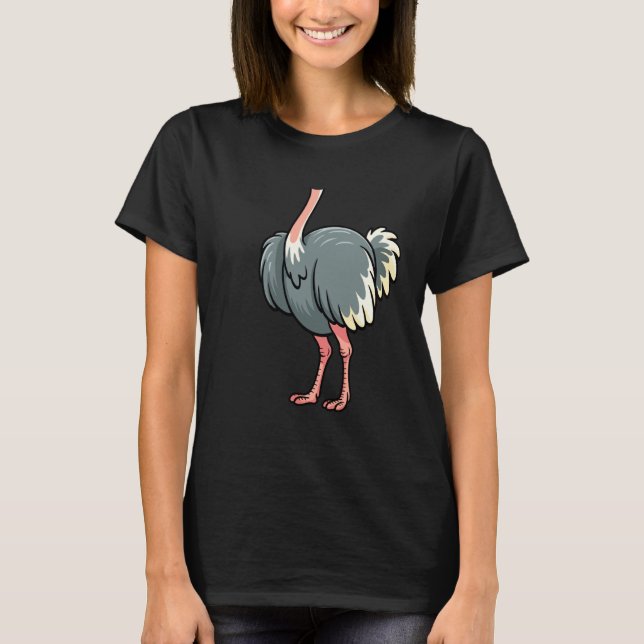 Camiseta Ostrich Shirt Adult Men Women Kids Body Ostrich Co (Frente)