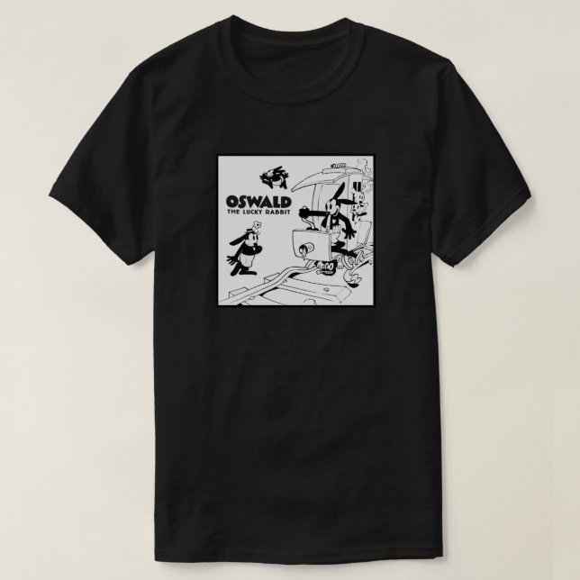 Camiseta Oswald, o Coelho Sortudo - Trolley Problemas (Frente do Design)
