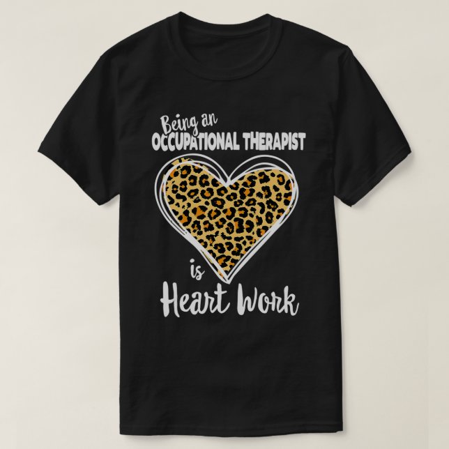 Camiseta OT Cute Leopard Plaid Gift for Occupational therap (Frente do Design)