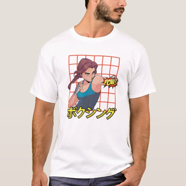 Camiseta Otaku - Anime Boxing Girl - Manga Japonês Aesthet (Frente)
