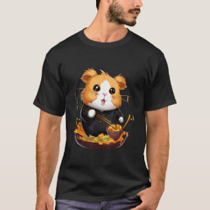 Camiseta Otaku Hamster Comeu Ramen Japonês De Comida 10